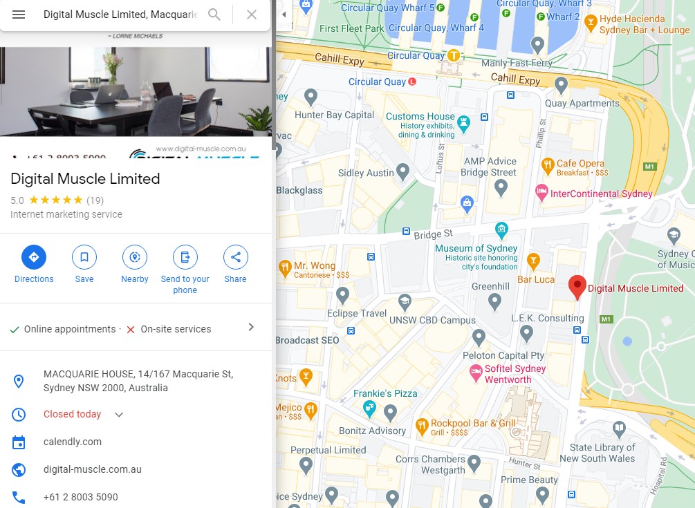 Google Maps - Digital Muscle Australia